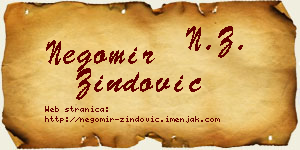 Negomir Zindović vizit kartica